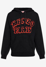 Kenzo Verdy Marker Intarsia Knit Hooded Sweatshirt FF58PU710 3CJ-99J