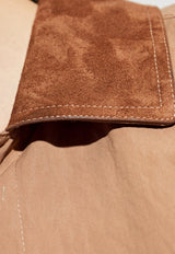 Fendi Suede Collar Canvas Jacket FW1355 AU63-F0TZ8