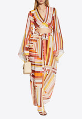 تنورة من الحرير بنمط مُكرر