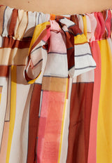 تنورة من الحرير بنمط مُكرر