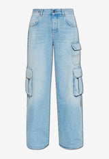 Off-White Faded Cargo Jeans OWYB019S25 DEN002-4000