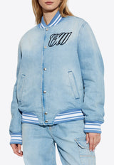 Virgil Obloh Beached Denim Bomber Jacket