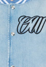 Virgil Obloh Beached Denim Bomber Jacket