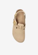Birkenstock Tokio II Suede Clogs 1029496 0-SANDCASTLE
