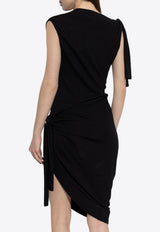 Asymmetric V-neck Dress