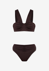 Balmain Stretch Draped Bikini BKBP12310 0-201