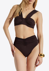 Balmain Stretch Draped Bikini BKBP12310 0-201