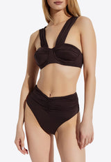 Balmain Stretch Draped Bikini BKBP12310 0-201
