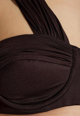 Balmain Stretch Draped Bikini BKBP12310 0-201