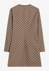 Gucci GG Long-Sleeved Mini Dress Brown 820404Z8BZA/Q_GUC-2190