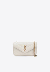 Saint Laurent Mini Loulou Quilted Leather Crossbody Bag Cream 821749AAEAX/Q_YSL-9207