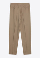 Saint Laurent Straight-Leg Tailored Pants Beige 821899Y405W/Q_YSL-7557