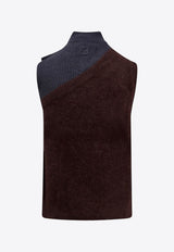 Fendi Paneled Wool Sleeveless Sweater Vest Brown FZC453APP4_F1M0V_MultiColour_29851883