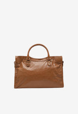 Balenciaga Medium Le City Nappa Leather Handbag Camel 823058210F6/S_BALEN-2630