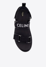 Celine Billie Strappy Logo Sandals Black 363435103C_38NO_Black_31183842