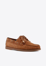 Celine Bateau Suede Loafers Brown 363585122C_19DT_Brown_31183840