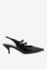 Celine Judy 55 Double Strap Mary-Jane Slingback Pumps Black 362325176C_38NO_OneColor_29853437