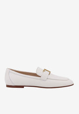 Tod's T Timeless Calf Leather Loafers White XXW79A0GG90MID_B001_White_30898037