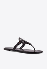 Tory Burch Miller Leather Flats Sandals 174875200_COCOA_29847968