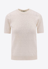 Fendi All-Over Logo Short-Sleeved T-shirt FZXD57AUZRF0ZNM_White_29851530