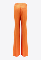 Stella McCartney Pressed-Crease Flared Pants Orange 6400933DU701_7501_Orange_29848737