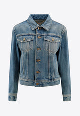 Golden Goose DB Logo Patch Denim Jacket Blue GWP00846P000621_50100_Blue_29856979