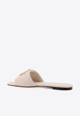 Tory Burch Eleanor Leather Flat Slides 157966250_LIGHT CREAM_29845042