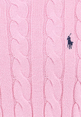 Polo Ralph Lauren Cable Knit Logo Sweater Pink 710775885_027_Pink_30898468