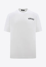Versace Logo Embroidered Crewneck T-shirt White 10133021A09865_1W010_White_29847341