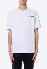 Versace Logo Embroidered Crewneck T-shirt White 10133021A09865_1W010_White_29847341