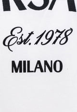 Versace Logo Embroidered Crewneck T-shirt White 10133021A09865_1W010_White_29847341