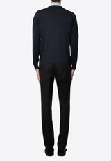 Fendi FF Logo Wool Crewneck Sweater Blue FZX091AU84_F0ZNZ_Blue_29851196