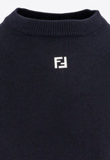 Fendi FF Logo Wool Crewneck Sweater Blue FZX091AU84_F0ZNZ_Blue_29851196
