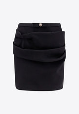 Versace Draped Mini Skirt Black 10172691A12052_1B000_Black_29845486