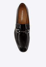 Ferragamo Gancini Shiny Leather Loafers 021666763346NERO_Black_29842169