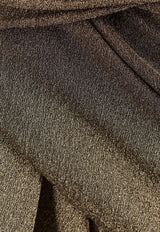 Balenciaga V-neck Draped Mini Dress Gold 772748TPV27_1075_Golden_29848268