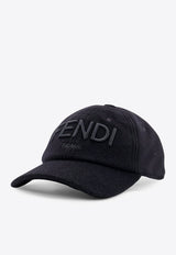 Fendi Logo Embroidered Baseball Cap Black FXQ969ATQHF0QA1_Black_30759759