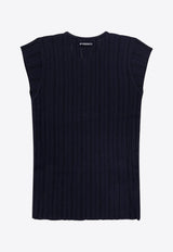 PINKO Ribbed Knit Top Blue 104742A2FR_G82_Blue_29841393