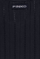 PINKO Ribbed Knit Top Blue 104742A2FR_G82_Blue_29841393