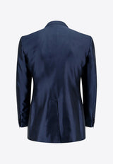 Double-Breasted Silk Blazer
