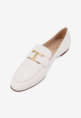 Tod's Logo-Plaque Leather Loafers XXW79A0GG90MID_B001_White_30632738