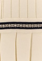 Golden Goose DB V-neck Knitted Mini Vest Dress Cream GWP02119P001912_11782_White_29856761