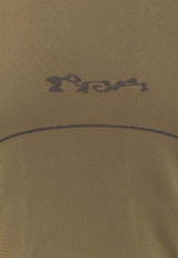 ROA Logo Embroidered Crewneck T-shirt Green RBMW0438YA62_GRN0010_OneColor_31183863