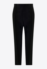 Saint Laurent Wool-Blend Tailored Pants with Pressed-Crease 774421Y6D38_1000_Black_29854387