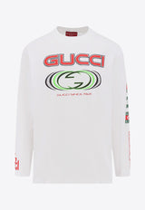 Gucci Printed Long-Sleeved T-shirt White 784364XJGRB_9074_White_29852252
