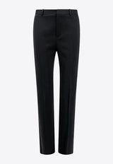 Saint Laurent Wool Tailored Pants with Satin-Bands 751477Y7E63_1000_Black_29851782