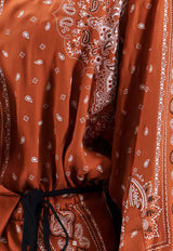 PINKO Bandana Print Mini Wrap Dress Orange 104665A2CK_LZ3_OneColor_29847527