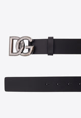 Dolce & Gabbana Logo-Plaque Leather Belt Black BC4644AX6228V363_Black_29841327