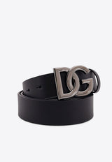 Dolce & Gabbana Logo-Plaque Leather Belt Black BC4644AX6228V363_Black_29841327