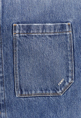 Fendi Essential Short-Sleeved Denim Shirt Blue FW1315AS02_F0RBB_Blue_29854420